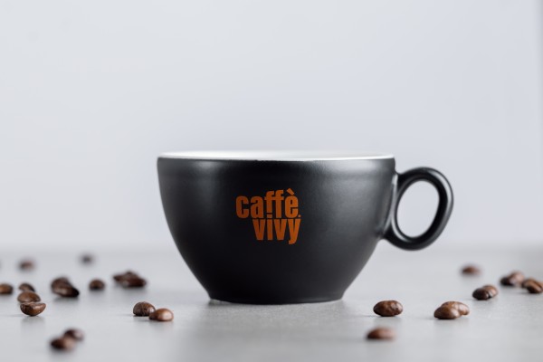 Caffè Vivy Cappuccinotasse mit Untertasse